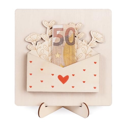 ARTREE Geldgeschenke Geburtstag aus Holz, DIY Geldgeschenke Verpackung mit Ständer, Geburtstagskarte Geldgeschenk Kreativ Briefumschlag Geldgeschenk für Geburtstag Valentinstag Brautpaar Muttertag ARTREE Geldgeschenke Geburtstag aus Holz, DIY Geldgeschenke Verpackung mit Ständer, Geburtstagskarte Geldgeschenk Kreativ Briefumschlag Geldgeschenk für Geburtstag Valentinstag Brautpaar Muttertag von ARTREE