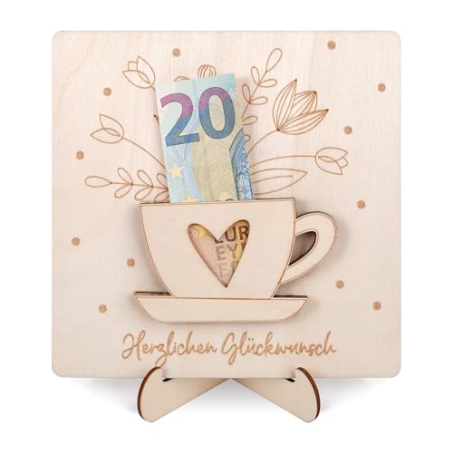 ARTREE Geldgeschenke Geburtstag aus Holz, DIY Geldgeschenke Verpackung mit Ständer, Geburtstagskarte Geldgeschenk Kreativ Kaffeetassen Geldgeschenk für Geburtstag Valentinstag Muttertag ARTREE Geldgeschenke Geburtstag aus Holz, DIY Geldgeschenke Verpackung mit Ständer, Geburtstagskarte Geldgeschenk Kreativ Kaffeetassen Geldgeschenk für Geburtstag Valentinstag Muttertag von ARTREE