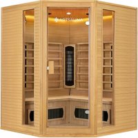 Artsauna Eck-Infrarotkabine Nyborg E150K - Infrarotsauna 150x150 cm mit Dual-Technologie & LED-Farblicht - bis zu 4 Personen - Wärmekabine aus Hemlock Artsauna Eck-Infrarotkabine Nyborg E150K - Infrarotsauna 150x150 cm mit Dual-Technologie & LED-Farblicht - bis zu 4 Personen - Wärmekabine aus Hemlock von ARTSAUNA
