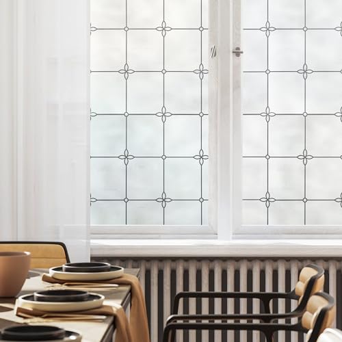 Artscape Victoria | Sichtschutz-Fensterfolie mit Strukturiertem Bleiglasmuster | Nicht klebend & UV-Schutz | Einfach anzubringen & abnehmbar | 91 x 183 cm von ARTSCAPE