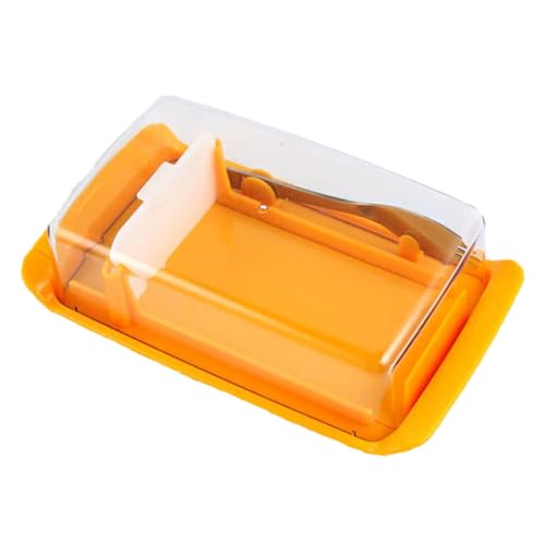 ARTSEWPLY 1 Satz Butterdose mit Cutter Praktische Aufbewahrungsbox für Frische Butter für Zuhause Küchenbedarf Gelb Spülmaschinengeeignet aus Lebensmittelechtem von ARTSEWPLY