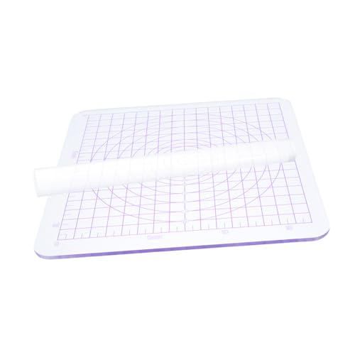 ARTSEWPLY 1 Set DIY Clay Craft Tools Acrylpressetafel Und Rollstange Für Die Backbart des Keramiks Mit Gittertonwalze von ARTSEWPLY