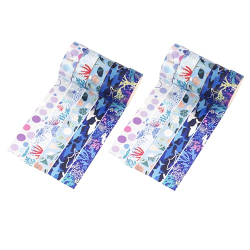 ARTSEWPLY 10 Rollen Tape Meer Design Dekoratives Klebeband für Scrapbooking DIY Bastelprojekte Geschenkverpackung Vielseitiges Masking Tape für Urlaubsdeko und Wohnaccessoires von ARTSEWPLY