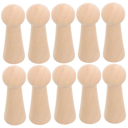 ARTSEWPLY 10 Stück Runde Garderobenhaken aus Massivem Holz Einfache Wandmontage Vielseitige Kleider Mantelhaken Minimalistisches Design für Bad Schlafzimmer und Flur Stabile DIY von ARTSEWPLY