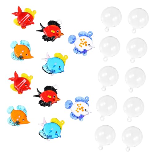 ARTSEWPLY 10 Stück Teiliges Aquarium Glasdekor Schwimmende Mikro landschaftsornamente aus Langlebigem Glas Geeignet für Süß Salzwasser Vielseitige Dekoration für Fischbecken Teich von ARTSEWPLY