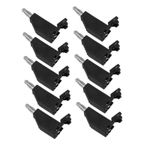ARTSEWPLY 10 Stück Teiliges Bananenstecker aus Kupfer und Abs Langlebige Kabelverbinder mit Niedrigem Signalverlust Kompakt Leicht Einfache Montage für Elektronik und Schweißdrahtanschlüsse von ARTSEWPLY