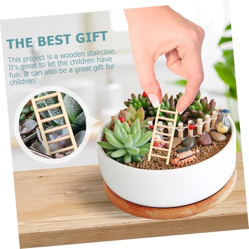 ARTSEWPLY 10 Stück Teiliges Holz DIY Treppen ornamente Natürliche Miniatur bonsai Deko für Wohn Ladenszenerien Langlebige Holzmaterialien Kreative Mikro landschaftgestaltung von ARTSEWPLY