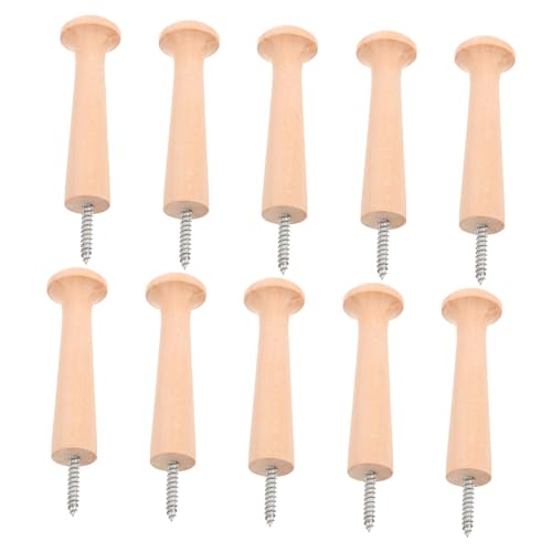 ARTSEWPLY 10 Stück Teiliges Holz Wandhaken Unbehandelt Schraubbar Robust Vielseitig Für Schlüssel Taschen Kleidung Rustikaler Garderobenhaken DIY Dekorationsoption ARTSEWPLY 10 Stück Teiliges Holz Wandhaken Unbehandelt Schraubbar Robust Vielseitig Für Schlüssel Taschen Kleidung Rustikaler Garderobenhaken DIY Dekorationsoption von ARTSEWPLY