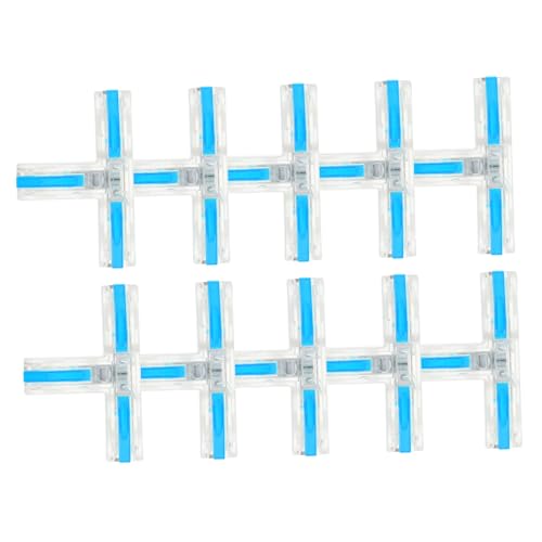 ARTSEWPLY 10 Stück Teiliges Kupfer Isolierkabelklemmen T Form Schnelle Spleißverbinder mit Hoher Leitfähigkeit für Sichere Elektroverbindungen Vielseitig Einsetzbar Transparent Blau von ARTSEWPLY