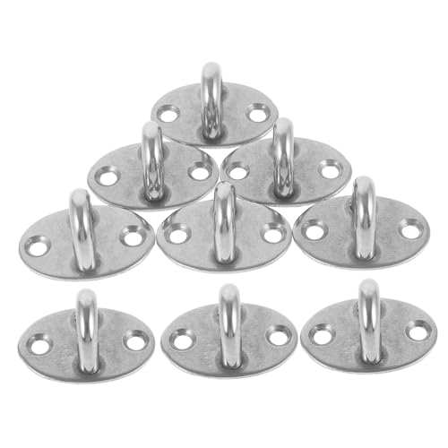 ARTSEWPLY 10 Stück Teiliges Pad Eye Plate Haken aus Edelstahl Schwere Ausführung Deckenmontierbar Rostfrei Vielseitig für Fenster Wand und Decke Wetterbeständig Stabiler Aufhänger von ARTSEWPLY
