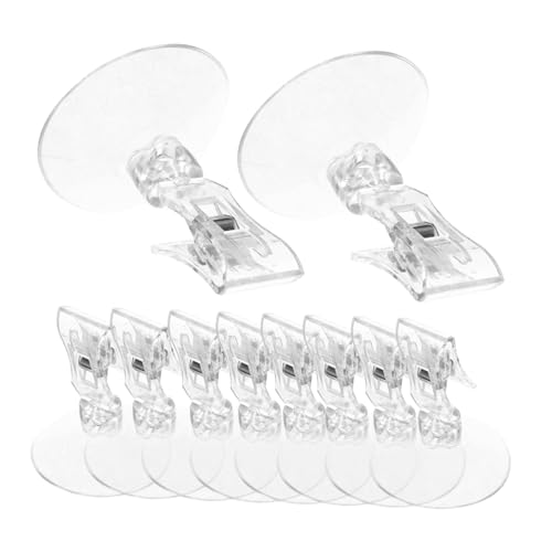 ARTSEWPLY 10 Stück Teiliges Saugnapf Duschvorhang Clips Winddichtes Spritzwassergeschütztes Befestigungsset für Glatte Oberflächen für Bad und Küche Kompakt und Einfach Anzubringen von ARTSEWPLY