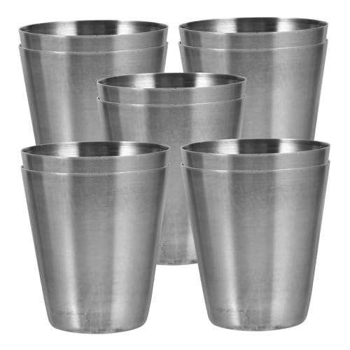 ARTSEWPLY 10 Stück Teiliges Tragbare Edelstahl Weingläser Kompakt Robust für Outdoor Camping Grillpartys Langlebig Leicht zu Transportieren Silberfarben Metallische Trinkbecher ARTSEWPLY 10 Stück Teiliges Tragbare Edelstahl Weingläser Kompakt Robust für Outdoor Camping Grillpartys Langlebig Leicht zu Transportieren Silberfarben Metallische Trinkbecher von ARTSEWPLY