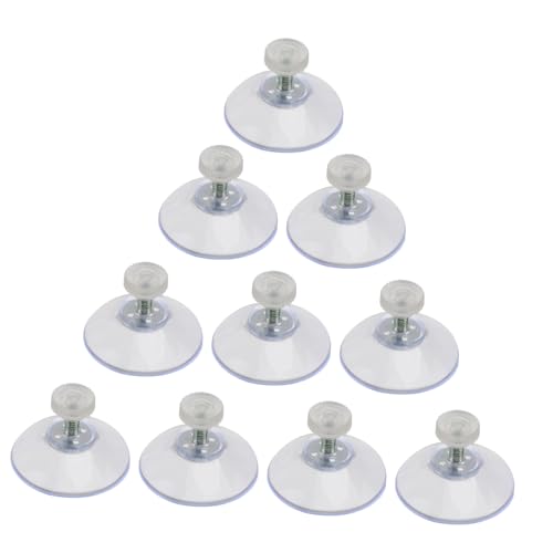 ARTSEWPLY 10 Stück Teiliges Transparente Starke Saugnäpfe mit Manueller Schraubensicherung und Rändelmutter Geeignet für Glasflächen Wie Spiegel und Aquarien zum Befestigen von Seifenschalen von ARTSEWPLY
