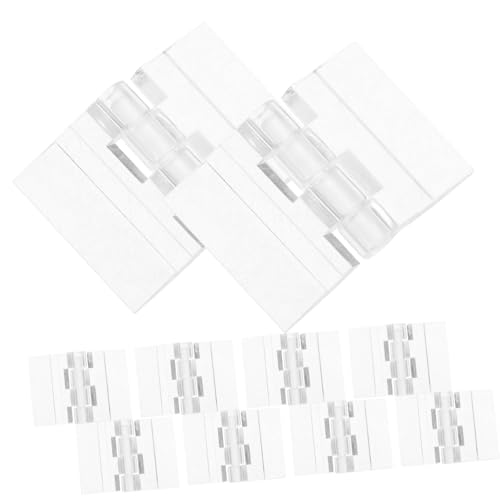 ARTSEWPLY 10 Stück Teiliges Transparentes Acrylscharnier Robuste Klappbeschläge für Schränke und Schmuckboxen Langlebig Vielseitig für Holztüren Einfache Montage von ARTSEWPLY