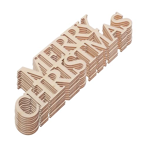 ARTSEWPLY 10 Stück Teiliges Weihnachts Holzschnitte aus Robustem Holz Unvollendete Merry Christmas Dekorationen zum Bemalen und Gestalten DIY Holzanhänger für Festliche von ARTSEWPLY