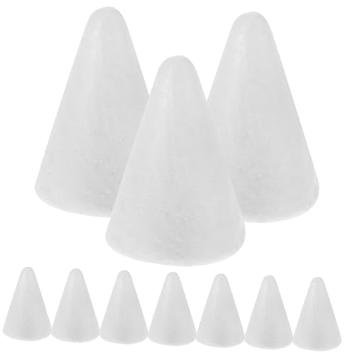 ARTSEWPLY 10 Stück Teiliges Weiße Schaumstoffkegel für DIY Bastelprojekte Stabile Polystyrol zum Bemalen und Dekorieren für Weihnachts und Festtagsdeko Handwerk ARTSEWPLY 10 Stück Teiliges Weiße Schaumstoffkegel für DIY Bastelprojekte Stabile Polystyrol zum Bemalen und Dekorieren für Weihnachts und Festtagsdeko Handwerk von ARTSEWPLY