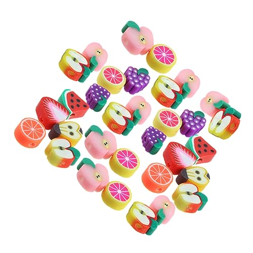 ARTSEWPLY 100 Stück DIY Obst Thema Polymer Clay Perlen Handgemachte Schmuckperlen für Armbänder und für Kreative Bastelprojekte und ARTSEWPLY 100 Stück DIY Obst Thema Polymer Clay Perlen Handgemachte Schmuckperlen für Armbänder und für Kreative Bastelprojekte und von ARTSEWPLY