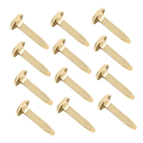 ARTSEWPLY 100 Stück Metallklammern Mini Brads Runde Brads DIY Bastelmaterialien Goldene Kopf Große Klammern für Scrapbooking und Handwerk von ARTSEWPLY