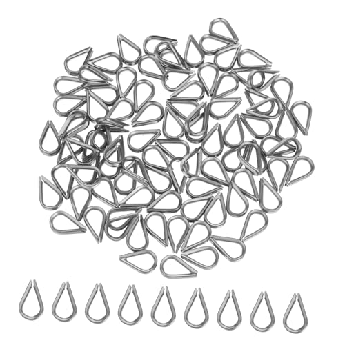 ARTSEWPLY 100 Stück Teiliges Edelstahlseilkauschen für Drahtseil Robust und Korrosionsbeständig für Outdoor Industrie und Sichere Verbindung bei Schwerlastanwendungen von ARTSEWPLY
