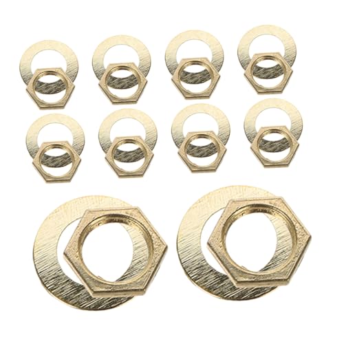 ARTSEWPLY 11 Sätze Teiliges Uhrwerk Reparaturset mit Metallmuttern und Gummidichtungen Robustes Quarzuhr Ersatzteil Präzise Zeitmessung Geeignet für Wanduhren in Haushalt Büro und Schule von ARTSEWPLY