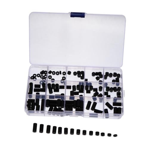 ARTSEWPLY 140 Stück Teiliges Nylon Unterlegscheiben Sortiment mit Isolierhülsen Dichten Zylinderdistanzhaltern für Fahrzeug Industrie Vielseitig Einsetzbar Langlebig Einfach zu Montieren von ARTSEWPLY