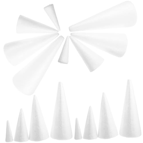 ARTSEWPLY 16 Stück Teiliges Weihnachtsdeko Weiße Schaumstoffkegel Leicht Zuschneidbar für Basteln und DIY Dekorative Weihnachtsbaumkegel für Kindergarten Fenster und Raumdekoration ARTSEWPLY 16 Stück Teiliges Weihnachtsdeko Weiße Schaumstoffkegel Leicht Zuschneidbar für Basteln und DIY Dekorative Weihnachtsbaumkegel für Kindergarten Fenster und Raumdekoration von ARTSEWPLY