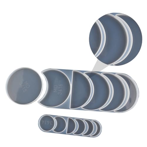 ARTSEWPLY 2 Sätze Teiliges Mondfinsternis Silikonform Flexible Transparente DIY Gießform für Epoxidharzbasierte Tischdekoration Langlebig Leicht zu Reinigen für Bastelprojekte mit Familie von ARTSEWPLY