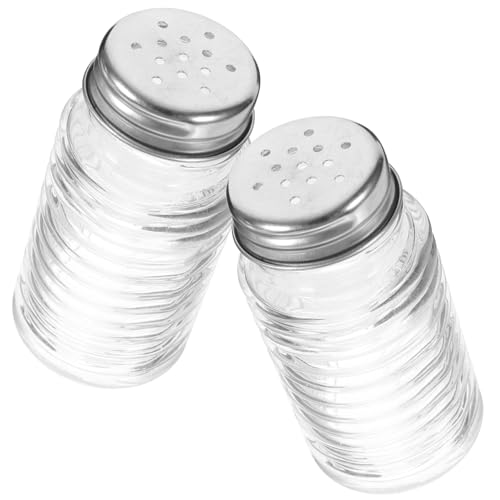 ARTSEWPLY 2 Stck Teiliges Glas Salz und Pfefferstreuer Präzise Dosierung Robustes Küchengewürz Dispenser Klassisches Design Multifunktional für Salz Gewürz und Würze Praktisches von ARTSEWPLY