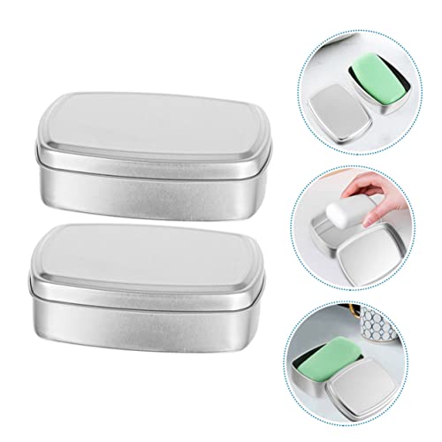 ARTSEWPLY 2 Stück Aluminium Seifendose Kompakte Leichte Seifenbox mit Sicherem Verschluss Vielseitiger Aufbewahrungsbehälter für Seife Schmuck und Kleine Gegenstände Reisefreundlich von ARTSEWPLY