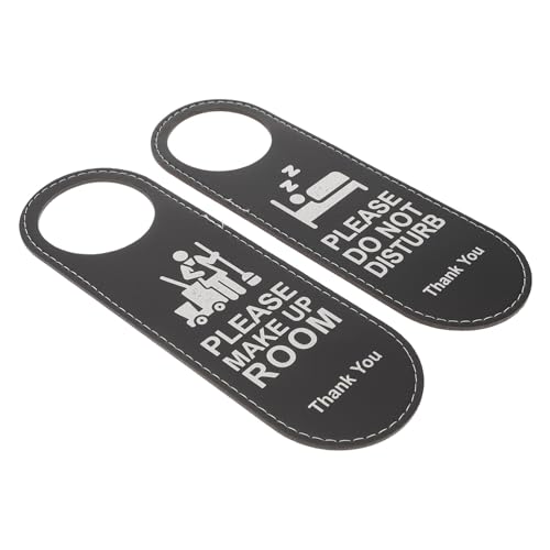 ARTSEWPLY 2 Stück Do Not Disturb Türschild aus Leder Hängendes Schild Bitte Nicht Stören und Zimmer Bitte Reinigen für Hotel Bar und Club Doppelseitig Kreatives Hotelzubehör von ARTSEWPLY