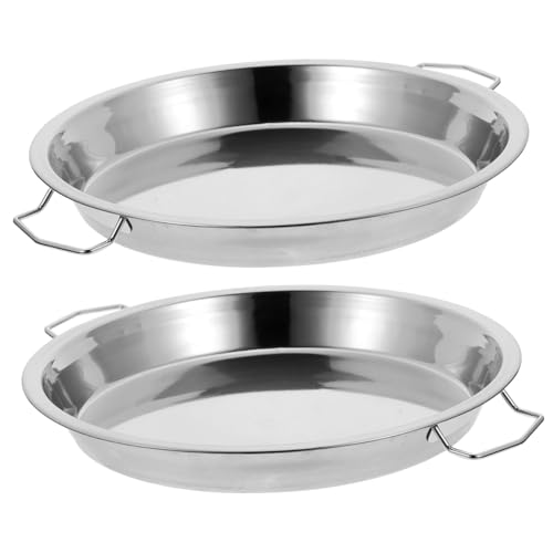 ARTSEWPLY 2 Stück Edelstahl Dampfplatte mit Doppelgriffen Rutschfeste Hitzebeständige Servierplatte für Kalte Nudeln und Reisdämpfung für Indoor Outdoor Picknick ARTSEWPLY 2 Stück Edelstahl Dampfplatte mit Doppelgriffen Rutschfeste Hitzebeständige Servierplatte für Kalte Nudeln und Reisdämpfung für Indoor Outdoor Picknick von ARTSEWPLY