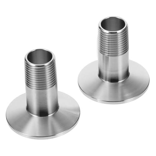 ARTSEWPLY 2 Stück Edelstahl Sanitär Fitting Außengewinde Rostfreie Home Brew Kupplung mit Npt gewinde Korrosionsbeständig Präzise Verarbeitung für Rohrbefestigung und Brauseanschluss von ARTSEWPLY