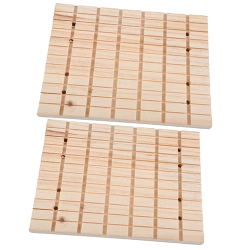 ARTSEWPLY 2 Stück Holz Kratzbrett für Kleine Haustiere Langlebiges Nagelschleifbrett aus Hochwertigem Holz Nagelpflege und Beschäftigung für Kaninchen Meerschweinchen Nager Geeignet von ARTSEWPLY
