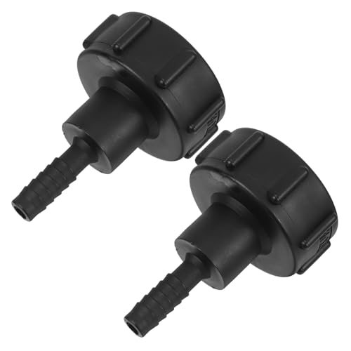 ARTSEWPLY 2 Stück Ibc Tank Adapter Gerade Verbindungskappe Schwarz Schwerlast Ibc Container Anschluss für Gartenschlauch Wassertank Industrie Auslaufsicher Dichtungsring von ARTSEWPLY