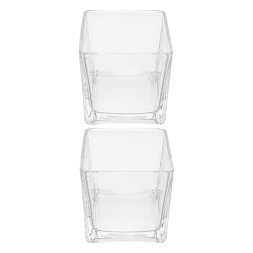 ARTSEWPLY 2 Stück Klare Glas vase Quadratisch Dickes Transparentes Hydroponik blumengefäß Vielseitige Tischdekoration für Wohnmobil Büro Hochzeit Modernes Wohnambiente ARTSEWPLY 2 Stück Klare Glas vase Quadratisch Dickes Transparentes Hydroponik blumengefäß Vielseitige Tischdekoration für Wohnmobil Büro Hochzeit Modernes Wohnambiente von ARTSEWPLY