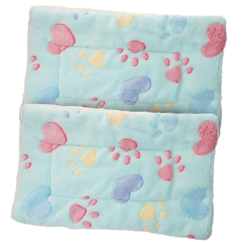 ARTSEWPLY 2 Stück Kleine Haustier Wintermatte aus Dickem Korallenfleece Warmes Schlafpad für Hamster Meerschweinchen und Eichhörnchen Weiche Tragbare Kuscheldecke für Kleintiere von ARTSEWPLY