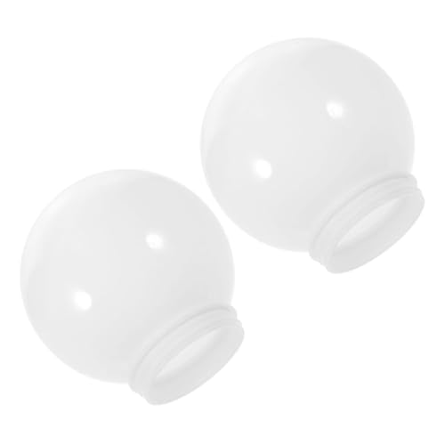 ARTSEWPLY 2 Stück Kugelförmige Lampenschirme aus Poliertem Acryl Wetterfest Bruchsicher Ersatz für Außen Gartenleuchten Schutzabdeckung für Straßenlampen von ARTSEWPLY