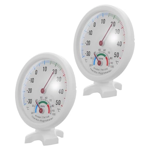 ARTSEWPLY 2 Stück Mini Hygrometer Thermometer Rund Analoges Temperatur und Feuchtigkeitsmessgerät Kompakt Präzise Messung Tragbar Geeignet für Kühlschrank und Innenräume ARTSEWPLY 2 Stück Mini Hygrometer Thermometer Rund Analoges Temperatur und Feuchtigkeitsmessgerät Kompakt Präzise Messung Tragbar Geeignet für Kühlschrank und Innenräume von ARTSEWPLY