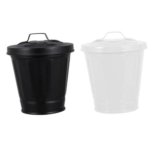 ARTSEWPLY 2 Stück Mini Mülleimer mit Deckel Kreativer Kompakter Abfallbehälter und Blumentopf Multifunktional für Schlafzimmer Wohnzimmer Büro Platzsparend und Stilvoll in Schwarz und Weiß ARTSEWPLY 2 Stück Mini Mülleimer mit Deckel Kreativer Kompakter Abfallbehälter und Blumentopf Multifunktional für Schlafzimmer Wohnzimmer Büro Platzsparend und Stilvoll in Schwarz und Weiß von ARTSEWPLY