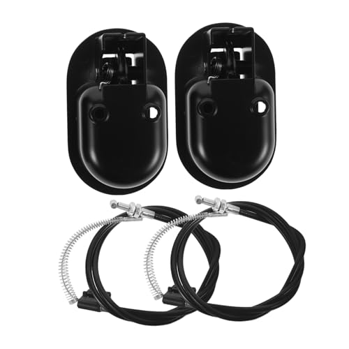 ARTSEWPLY 2 Stück Recliner Zuggriff Schwarz mit Feder für Relaxsessel Sofa Ersatzteil Möbel Armlehnen Griff zum Einfachen Zurückstellen und Öffnen des Rückenteils von ARTSEWPLY