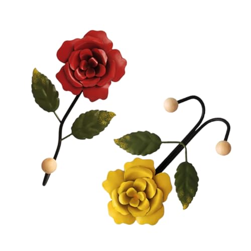 ARTSEWPLY 2 Stück Rosenförmige Wandhaken aus Hochwertigem Teiliges mit Einzel und Gelbem Doppelhaken Dekorative Schlüssel und Mantelhaken für Bad Küche Flur zur Platzsparenden Aufbewahrung ARTSEWPLY 2 Stück Rosenförmige Wandhaken aus Hochwertigem Teiliges mit Einzel und Gelbem Doppelhaken Dekorative Schlüssel und Mantelhaken für Bad Küche Flur zur Platzsparenden Aufbewahrung von ARTSEWPLY
