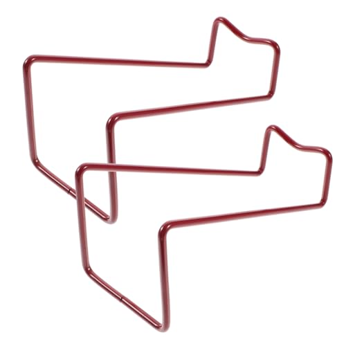 ARTSEWPLY 2 Stück Rotes Metall Weinflaschenhalter Weinregal Kompakt Multifunktional Stilvoll für Zuhause Restaurant Bar Stabiles Design Vielseitig Einsetzbar Dekorativ und Praktisch von ARTSEWPLY