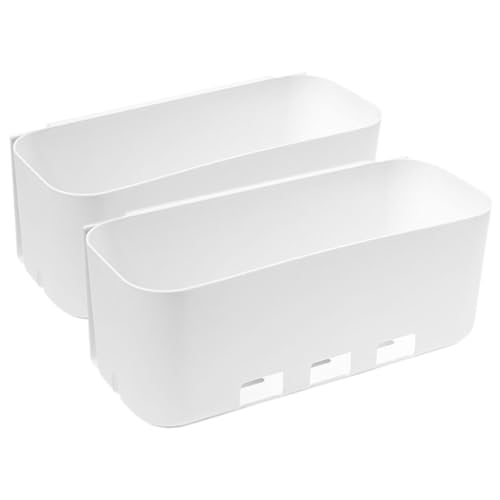 ARTSEWPLY 2 Stück Selbstklebender Wandmontage Organizer mit Ausziehbarer Box Multifunktionaler Küchen und Badezimmer Aufbewahrungshelfer Bohrenfrei Platzsparend Geeignet für Waschtisch und von ARTSEWPLY
