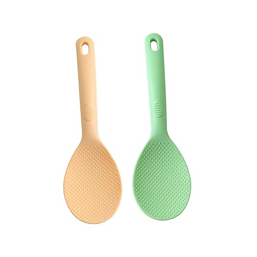 ARTSEWPLY 2 Stück Silikon Reislöffel mit Langem Griff Antihaftbeschichtet Leicht und Platzsparend zum Servieren von Lockerem Reis Küchenzubehör für Einfache Handhabung und Hygienische von ARTSEWPLY
