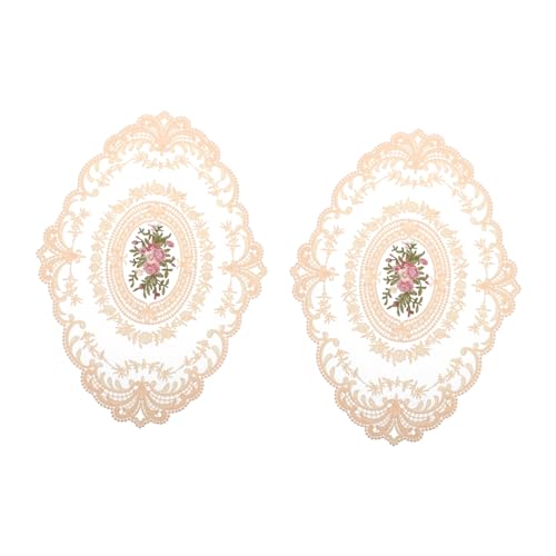 ARTSEWPLY 2 Stück Teiliges Bestickte Spitzen Tischsets in Beige Dekorative Tischmatten aus Strapazierfähiger Spitze Stilvolle Platzsets für Hochzeit Party und Festtagsdekoration ARTSEWPLY 2 Stück Teiliges Bestickte Spitzen Tischsets in Beige Dekorative Tischmatten aus Strapazierfähiger Spitze Stilvolle Platzsets für Hochzeit Party und Festtagsdekoration von ARTSEWPLY