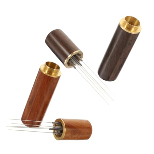 ARTSEWPLY 2 Stück Teiliges Espresso Kaffeepulver Verteiler Edelstahl und Holz Ergonomischer Kaffeepulver Nadelstirrer für Gleichmäßige Verteilung und Klumpenfreies Mahlen Tragbar für Zuhause von ARTSEWPLY