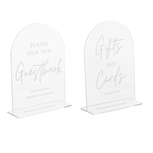 ARTSEWPLY 2 Stück Teiliges Hochzeitstischschild Klare Arch-design Empfangskarte Tischkarte für Empfang Vielseitige Partydekoration Langlebig und Elegant für Hochzeiten und Feiern von ARTSEWPLY
