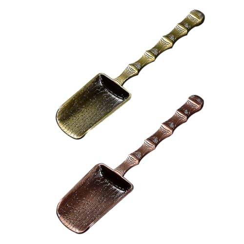 ARTSEWPLY 2 Stück Teiliges Kupferlegierung Teelöffel Set für Teezeremonie Poliert und Leicht mit Klassischem Design Praktische Messlöffel für Losen Tee für Teekannen und Tureen Geschenk für von ARTSEWPLY