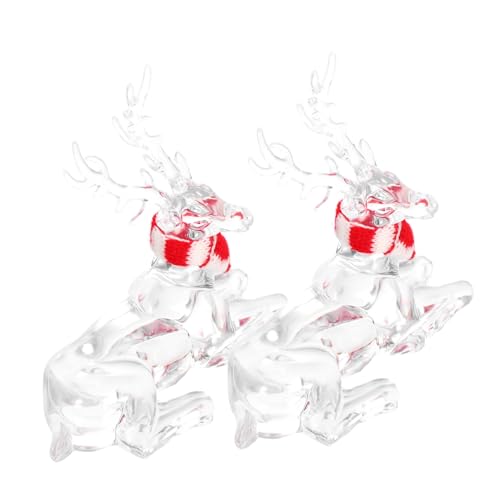 ARTSEWPLY 2 Stück Transparente Rentier Dekofiguren Weihnachtsbaum Tischdeko Lichtdurchlässige Weihnachtsdekoration für Fenster und Festliche Stimmung ARTSEWPLY 2 Stück Transparente Rentier Dekofiguren Weihnachtsbaum Tischdeko Lichtdurchlässige Weihnachtsdekoration für Fenster und Festliche Stimmung von ARTSEWPLY