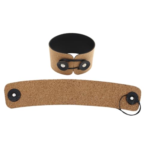 ARTSEWPLY 2 Stück Verstellbare Kaffee Becherhülle aus Langlebigem Pu Material mit Isolierung Flexiblem Hitzebeständigem Schutz für Tassen und Flaschen Schwarz und Holzoptik für Heiße und von ARTSEWPLY